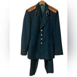 Vintage Soviet Military Uniform Costume Film Officer Halloween Parade